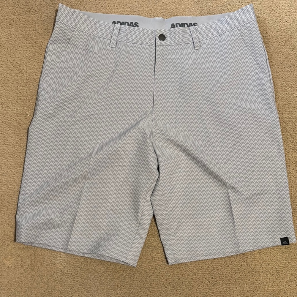 adidas Gray Flat Front Shorts for Casual Wear